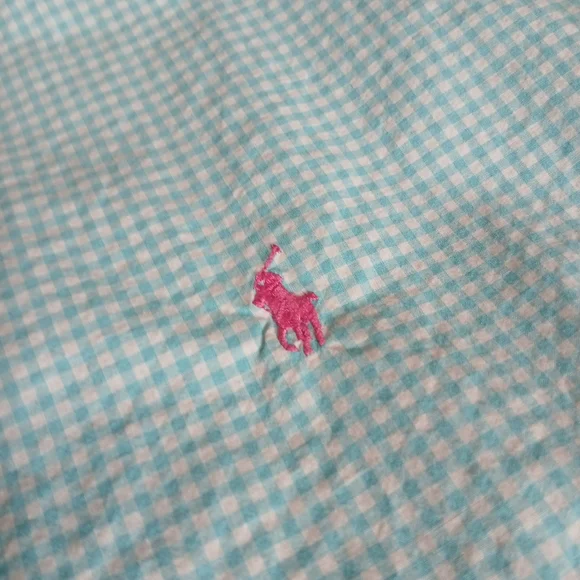 Ralph Lauren Classic Fit Gingham Button Down Shirt XLT Tall - Picture 11 of 13